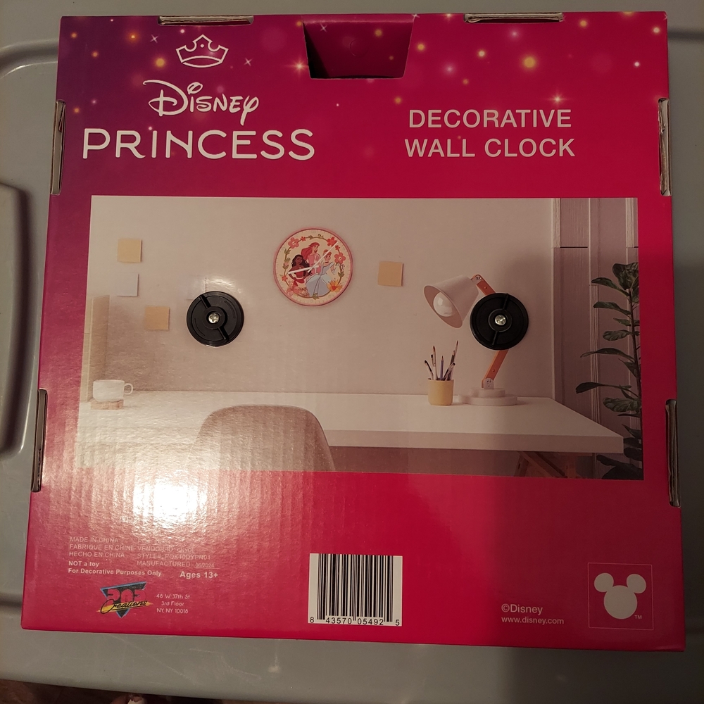 Pink Princess Wall Clock - Picture 2 of 2